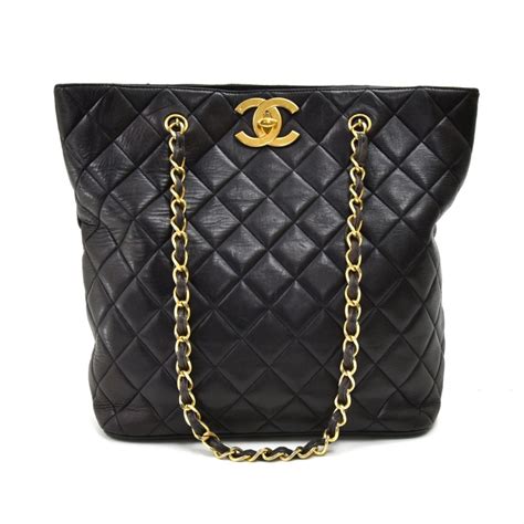 chanel quilted tote|authentic chanel tote bag.